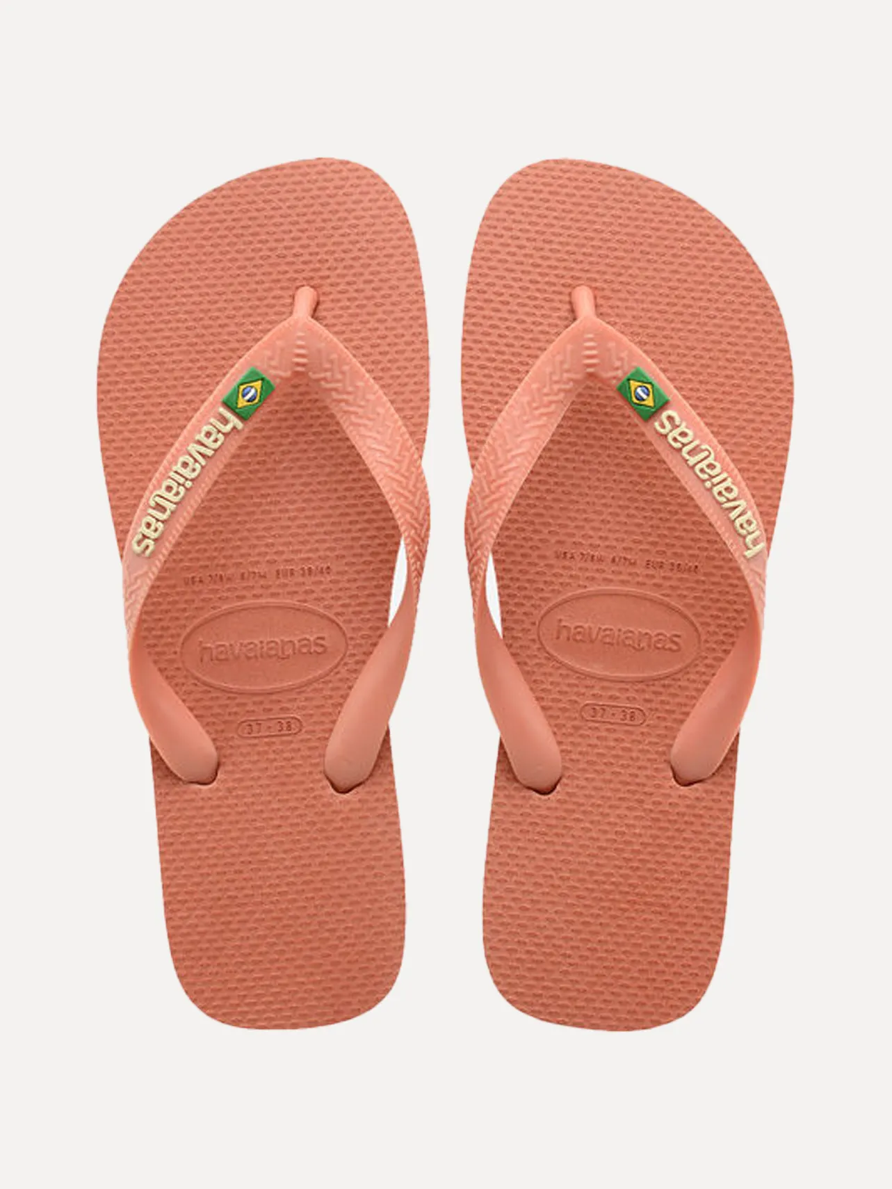 Teenslippers Havaianas Brasil Logo Pink+Clay New