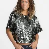 Selected Top met pailletten Tana Silver Best