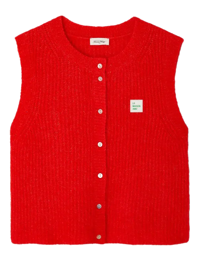 American Vintage Vest East Piment+Chine Clearance