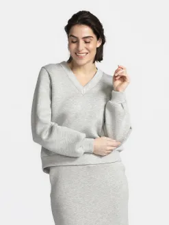 Selected V-neck sweater Jamila Light+Grey+Melange Outlet