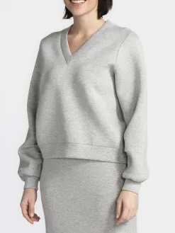 Selected V-neck sweater Jamila Light+Grey+Melange Outlet