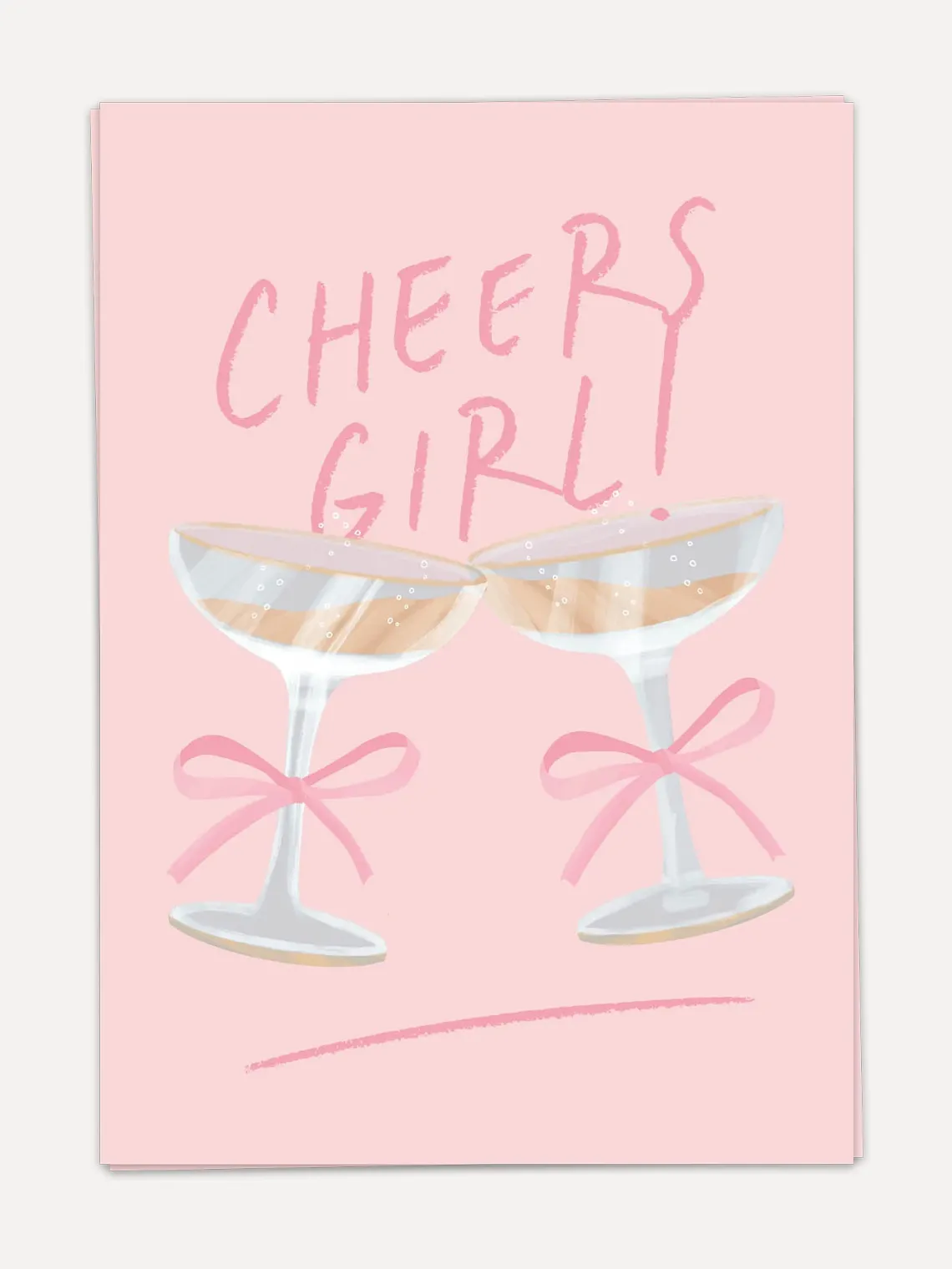 Kaart Blanche Wenskaart Cheers Girl Cheers+Girl Discount