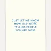 Kaart Blanche Wenskaart How old How+Old Online