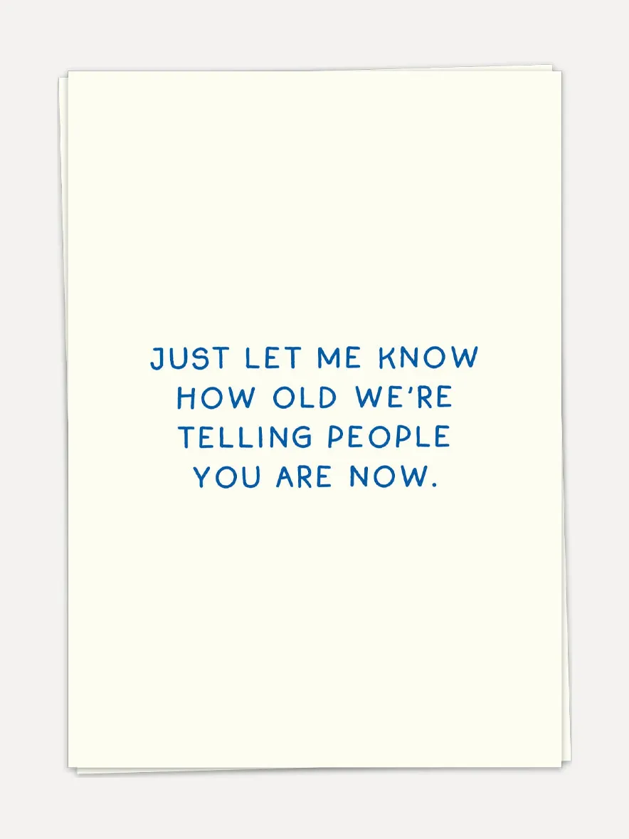 Kaart Blanche Wenskaart How old How+Old Online
