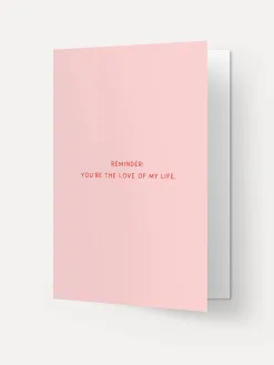 Kaart Blanche Wenskaart Love Reminder+Love+Of+My+Life Outlet