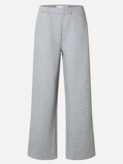 Selected Wijde broek Gia Light+Grey+Melange Online