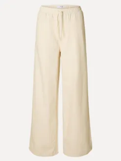 Selected Wijde broek Tenni Ecru Sale