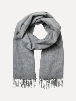 Selected Wollen Sjaal Light+Grey+Melange Hot