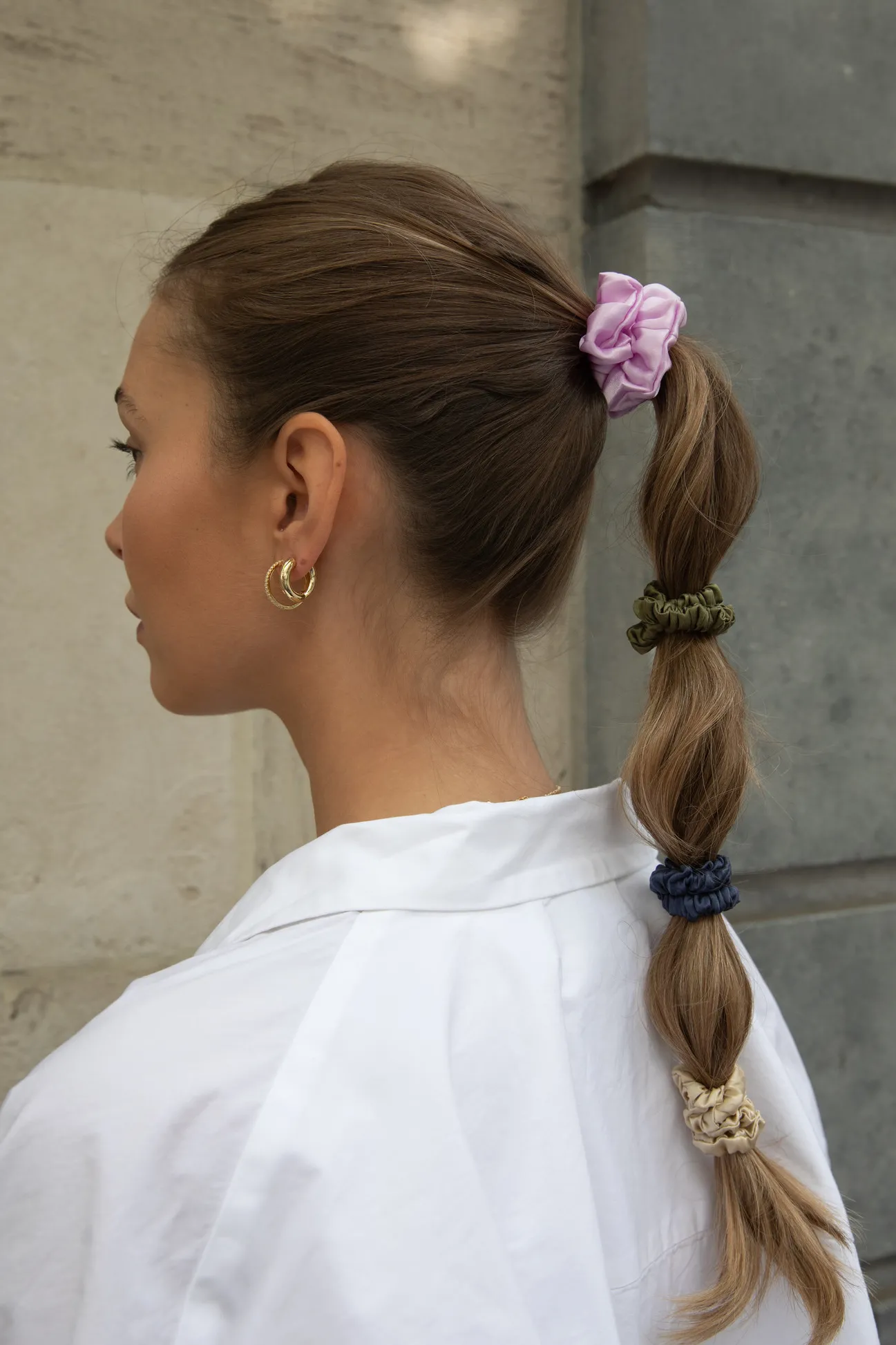 Les Soeurs Zijden Scrunchie Lila Hot